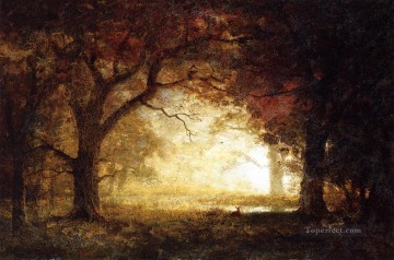 Bosque Painting - Bosque Amanecer Albert Bierstadt